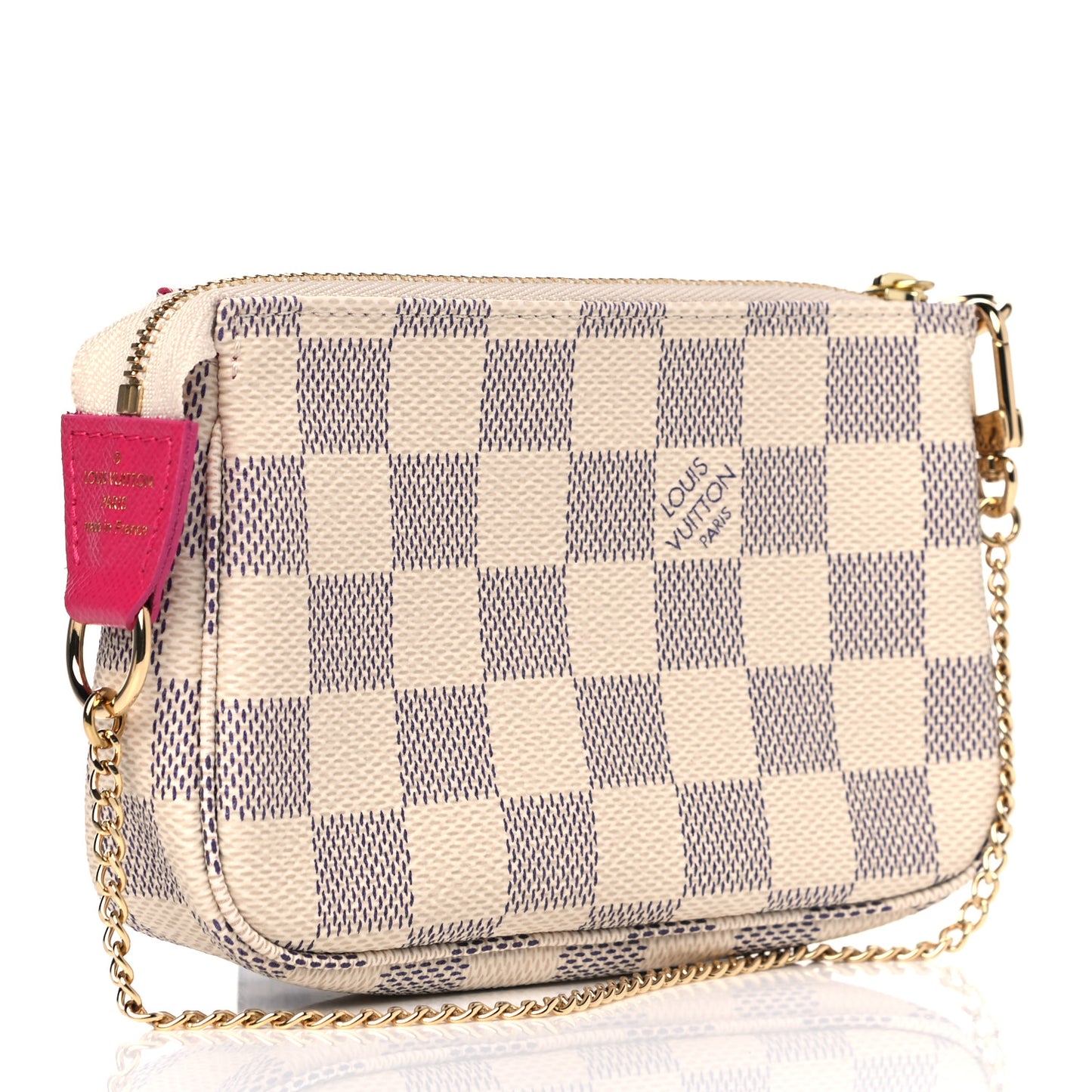 Damier Azur 2021 Christmas Animation Hollywood Mini Pochette Accessories Fuchsia
