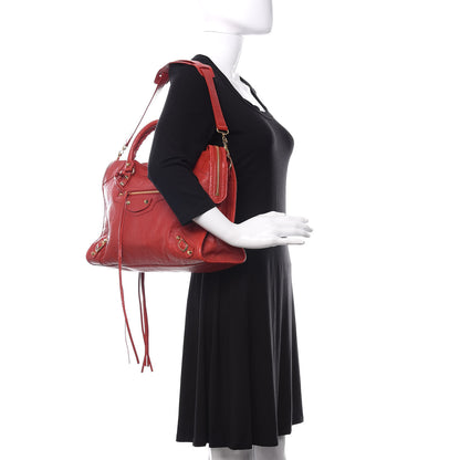 Balenciaga Agneau Classic Gold Hardware City Rouge Groseille 2 of 9