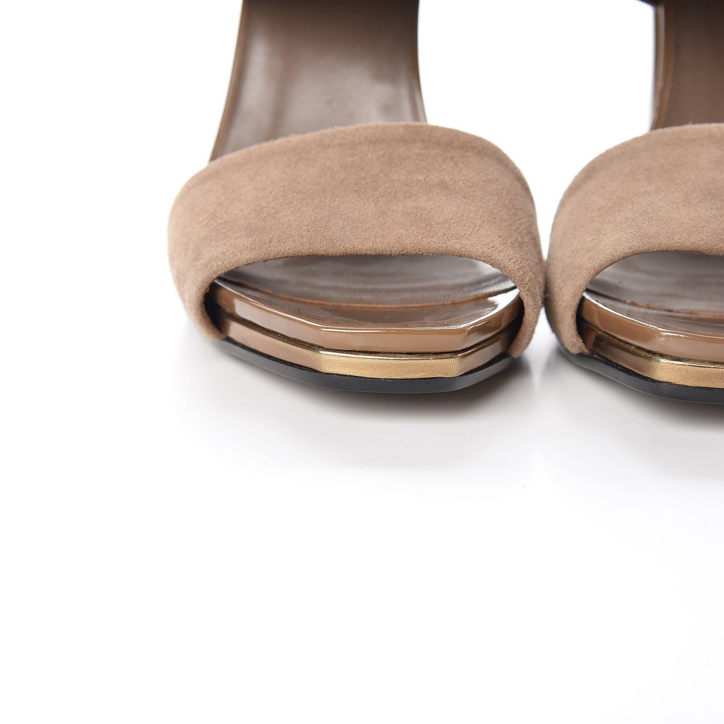 Patent Kid Scamosciato Babylon Ankle Strap Sandal Pumps 36 Marron Glace