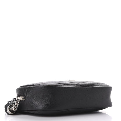 Saint Laurent Grain De Poudre Matelasse Monogram Mini Lou Camera Bag Black 4 of 11