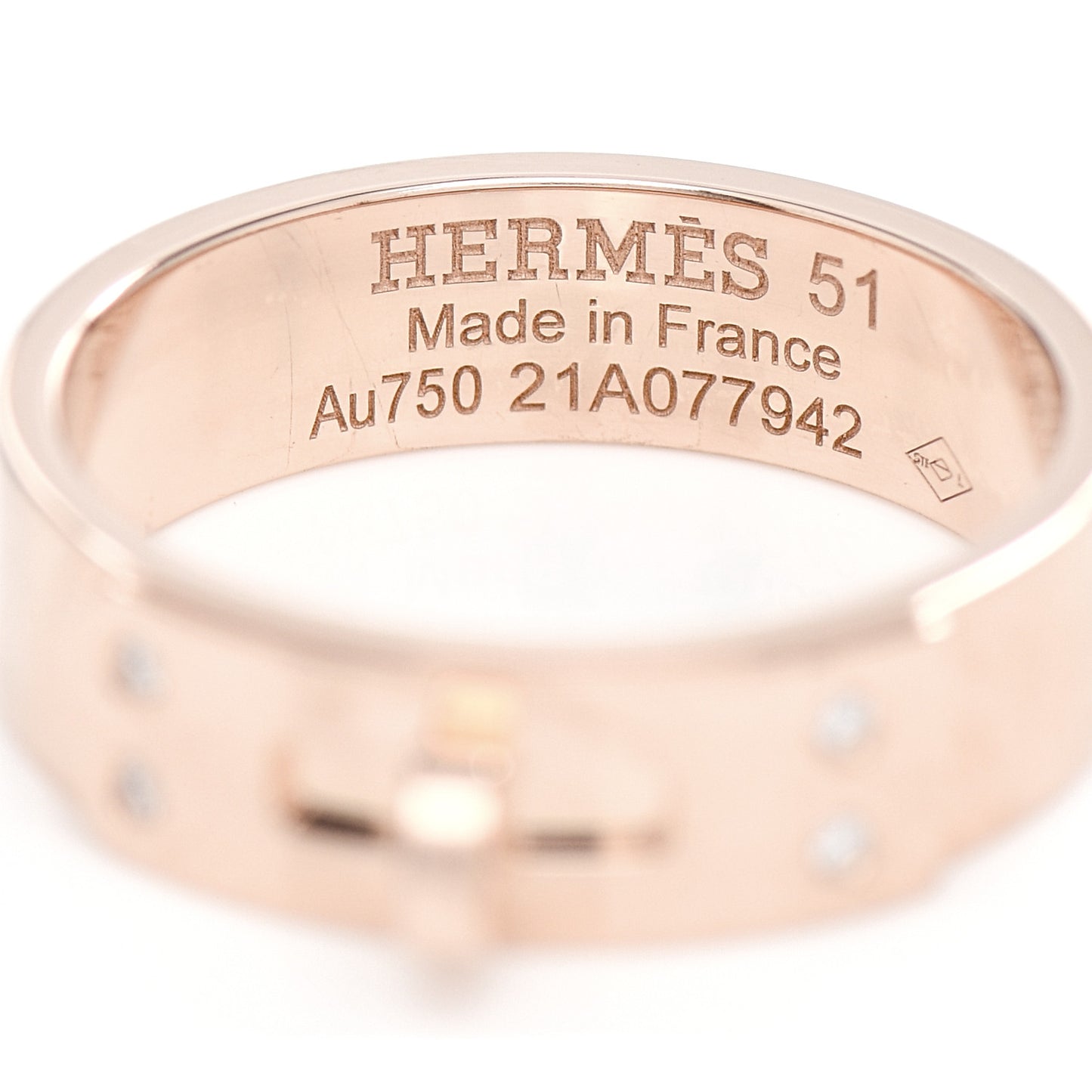 18K Rose Gold Diamond PM Kelly Ring 51 5.75