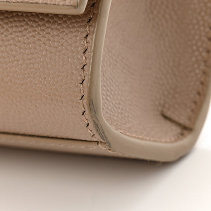 Saint Laurent Grain De Poudre Small Monogram Kate Satchel Dark Beige 11 of 12