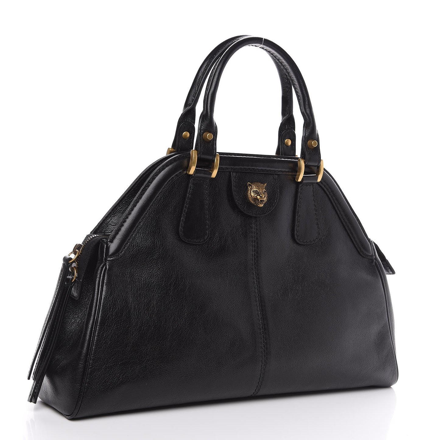 Calfskin Medium Re(Belle) Top Handle Bag Black