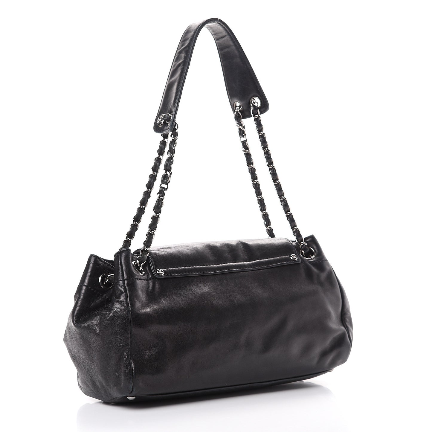 Lambskin Rock and Chic Shoulder Bag Black