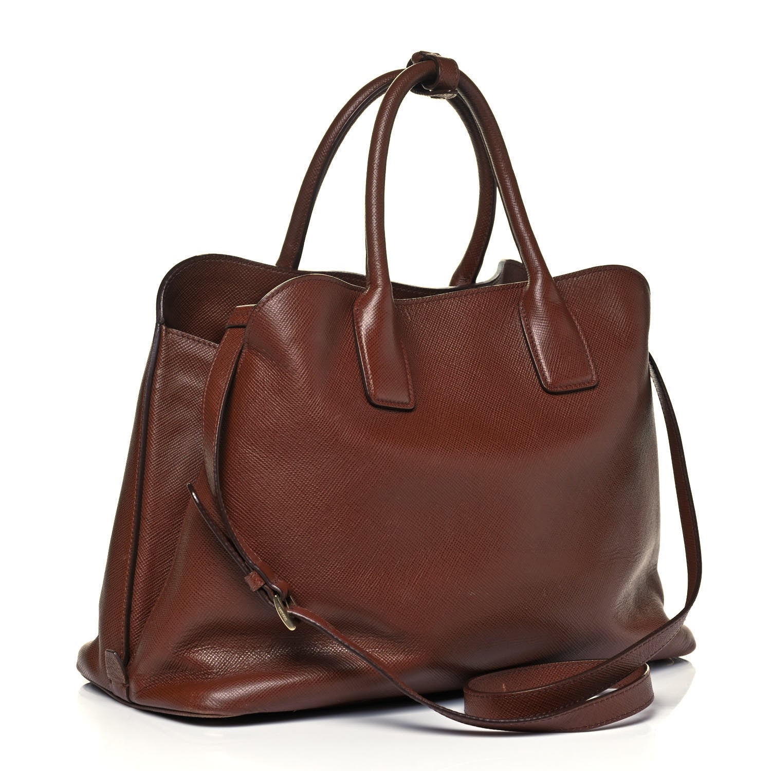 Prada Saffiano Cuir Open Promenade Tote Palissandro 4 of 15