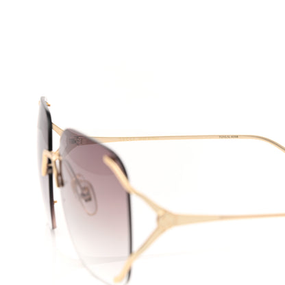 Gucci Metal Oversized Sunglasses GG0646S Gold Brown 5 of 7