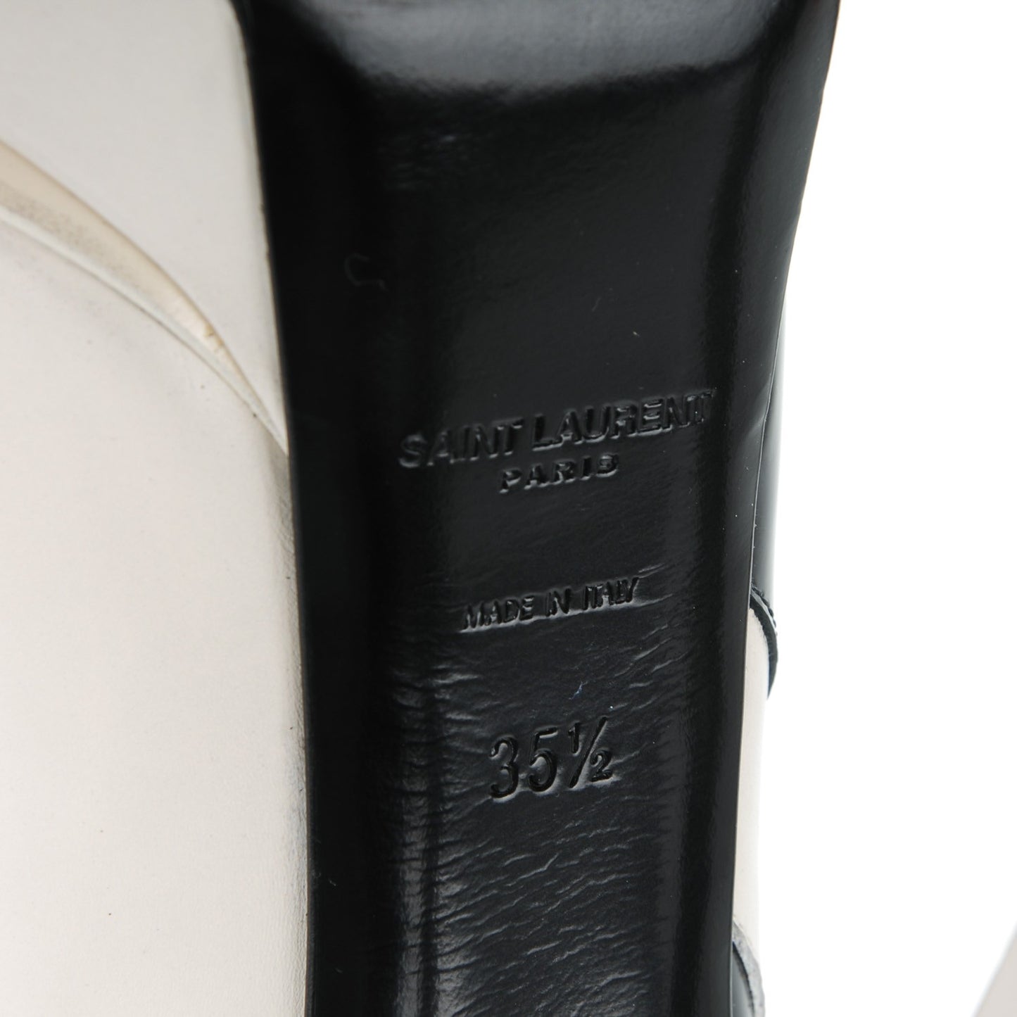 Calfskin Patent Janis Flash 105 Platform Pumps 35.5 Porcellana Nero