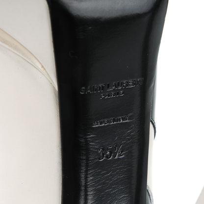 Saint Laurent Calfskin Patent Janis Flash 105 Platform Pumps 35.5 Porcellana Nero 6 of 7