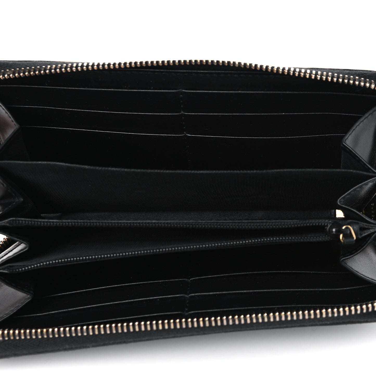 Guccissima Signature Zip Around Wallet Black