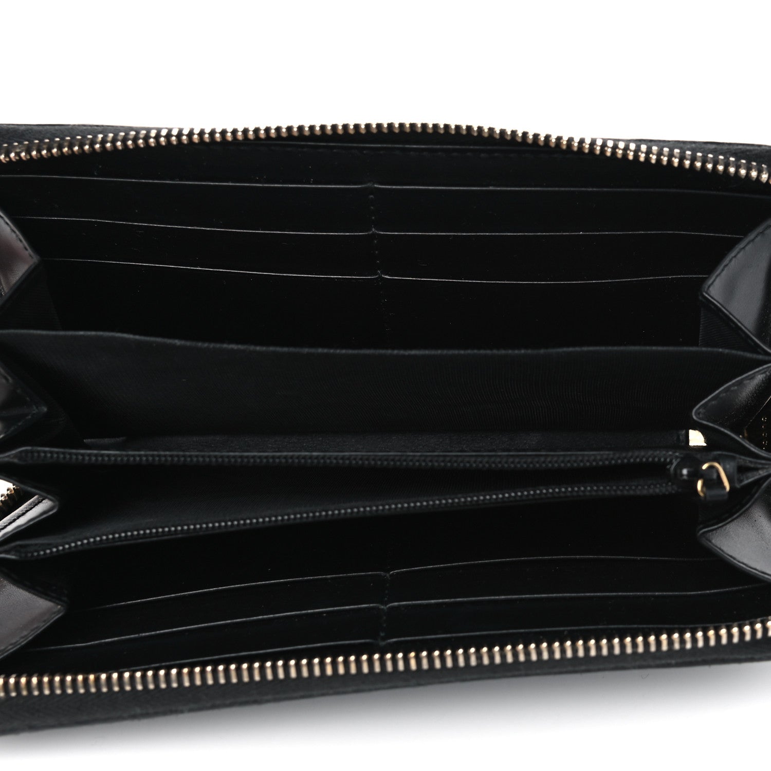 Gucci Guccissima Signature Zip Around Wallet Black 4 of 8