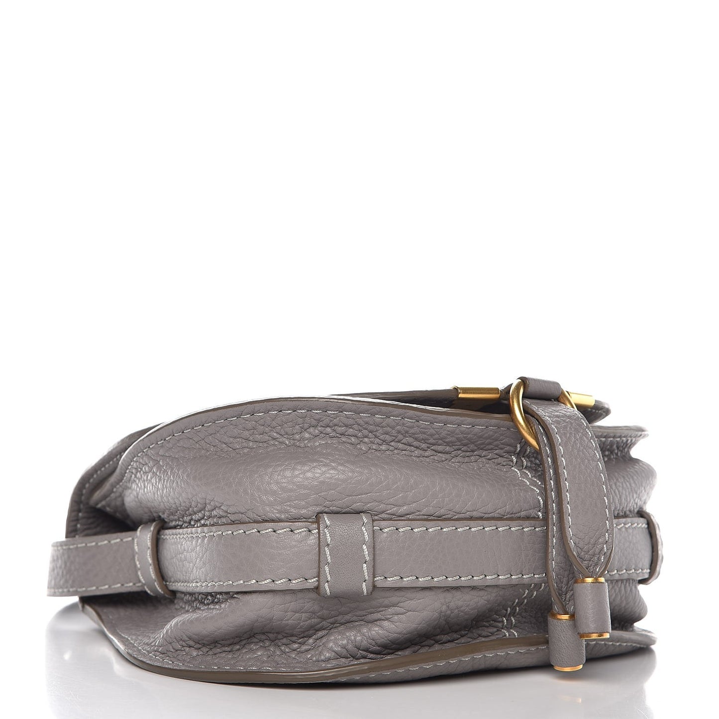 Calfskin Mini Marcie Round Crossbody Bag Cashmere Grey