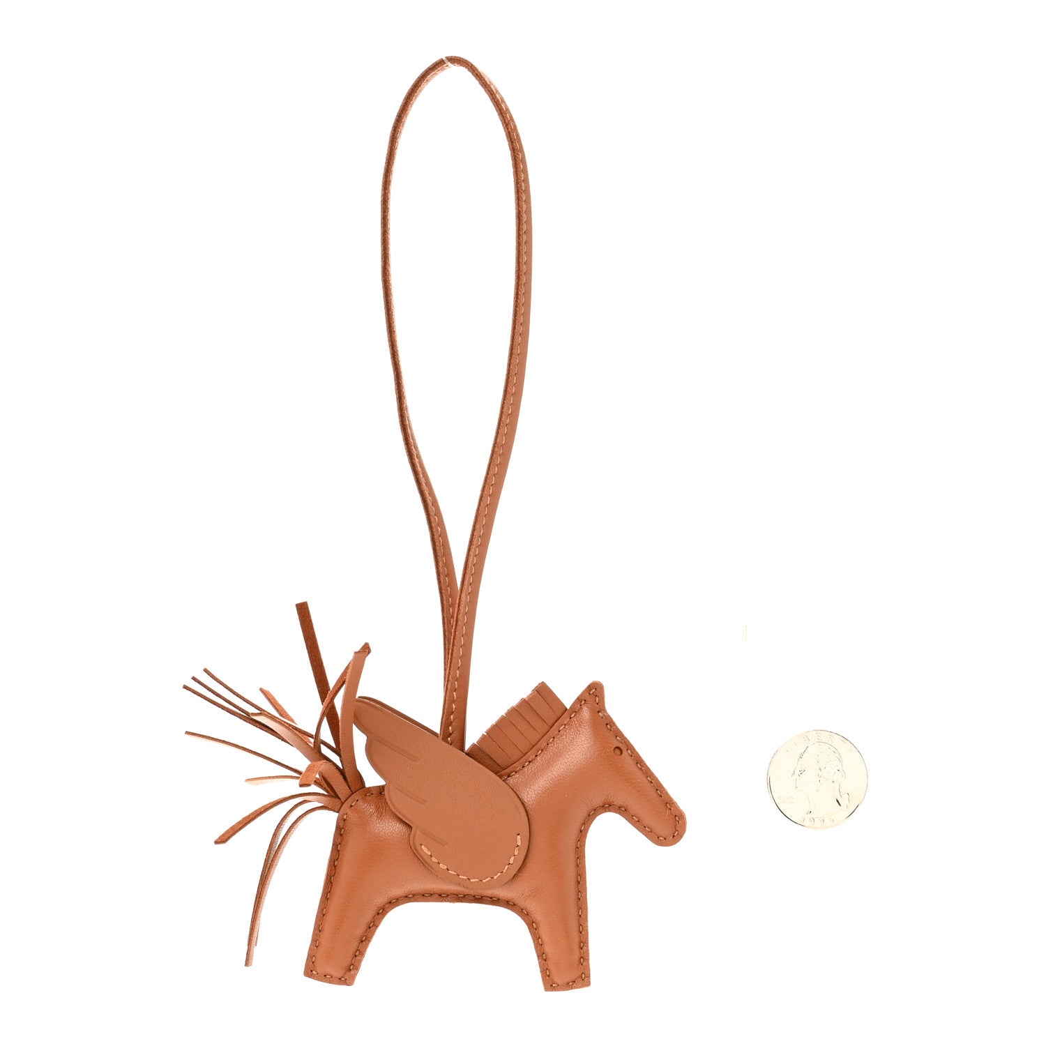 Hermes Milo Lambskin Swift Grigri Rodeo Pegase Horse Bag Charm PM Gold Gold 2 of 5