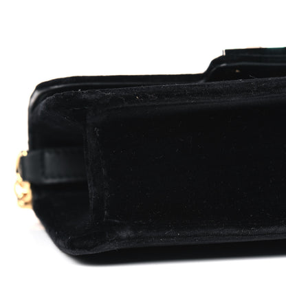 Gucci Velvet Crystal Square G Shoulder Bag Black 5 of 6
