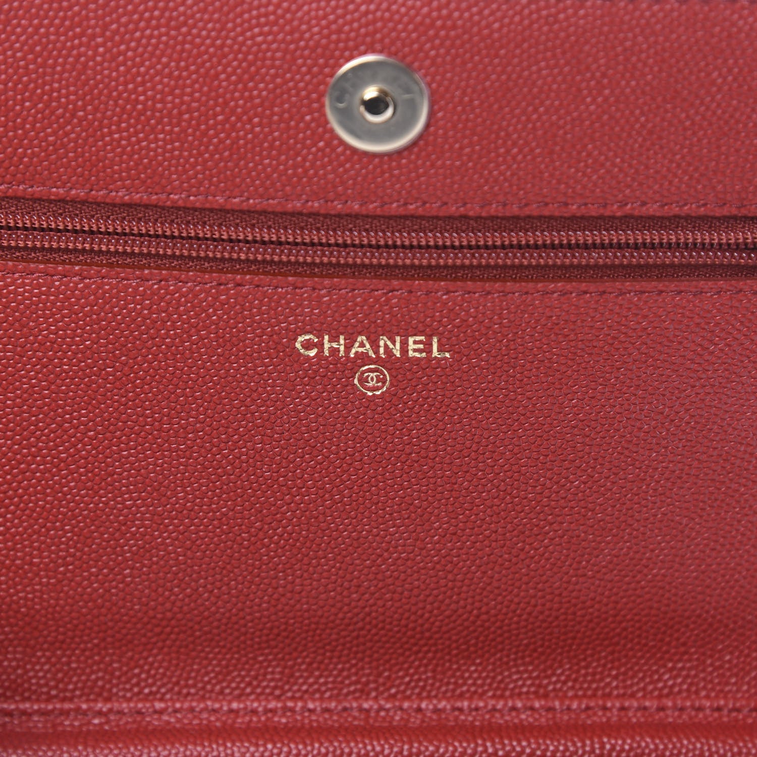 Chanel Caviar Quilted Vintage Mademoiselle Wallet On Chain WOC Red 6 of 14