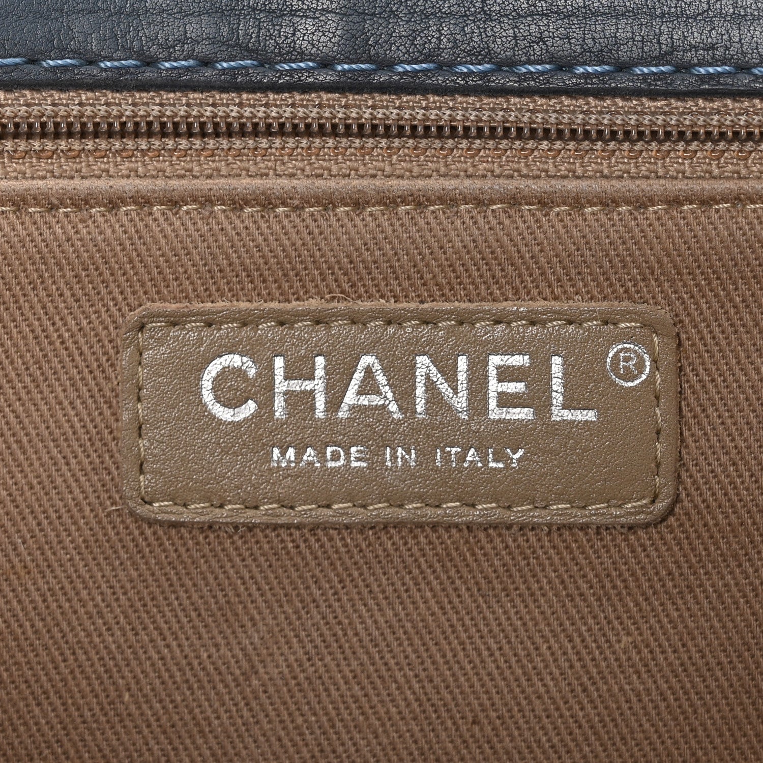 Chanel Washed Calfskin Quilted Hamptons Flap Bag Blue 7 of 9