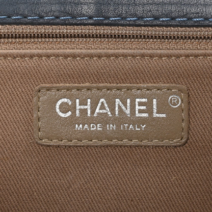 Chanel Washed Calfskin Quilted Hamptons Flap Bag Blue 7 of 9