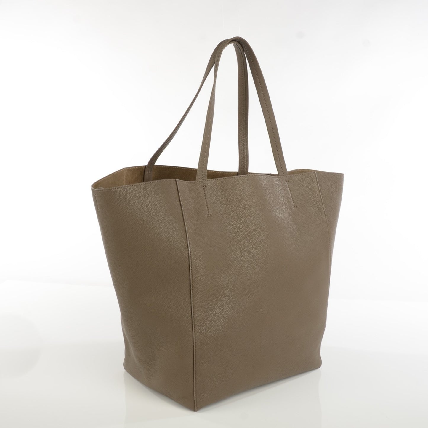 Soft Grained Calfskin Medium Phantom Luggage Cabas Taupe
