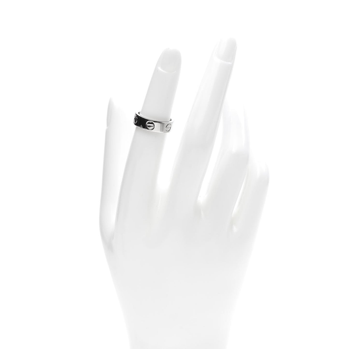 18K White Gold 5.5mm LOVE Ring 49 4.75