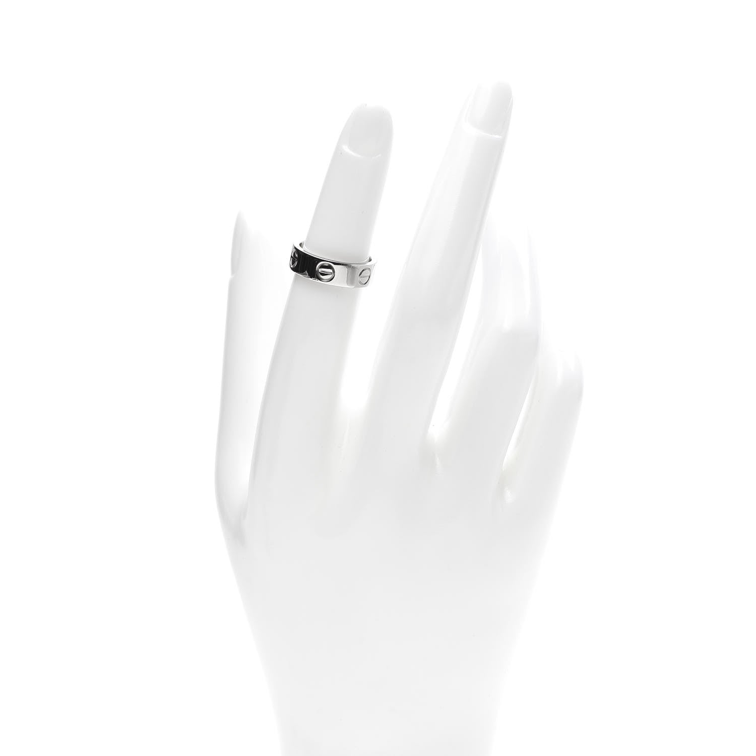 Cartier 18K White Gold 5.5mm LOVE Ring 49 4.75 2 of 4