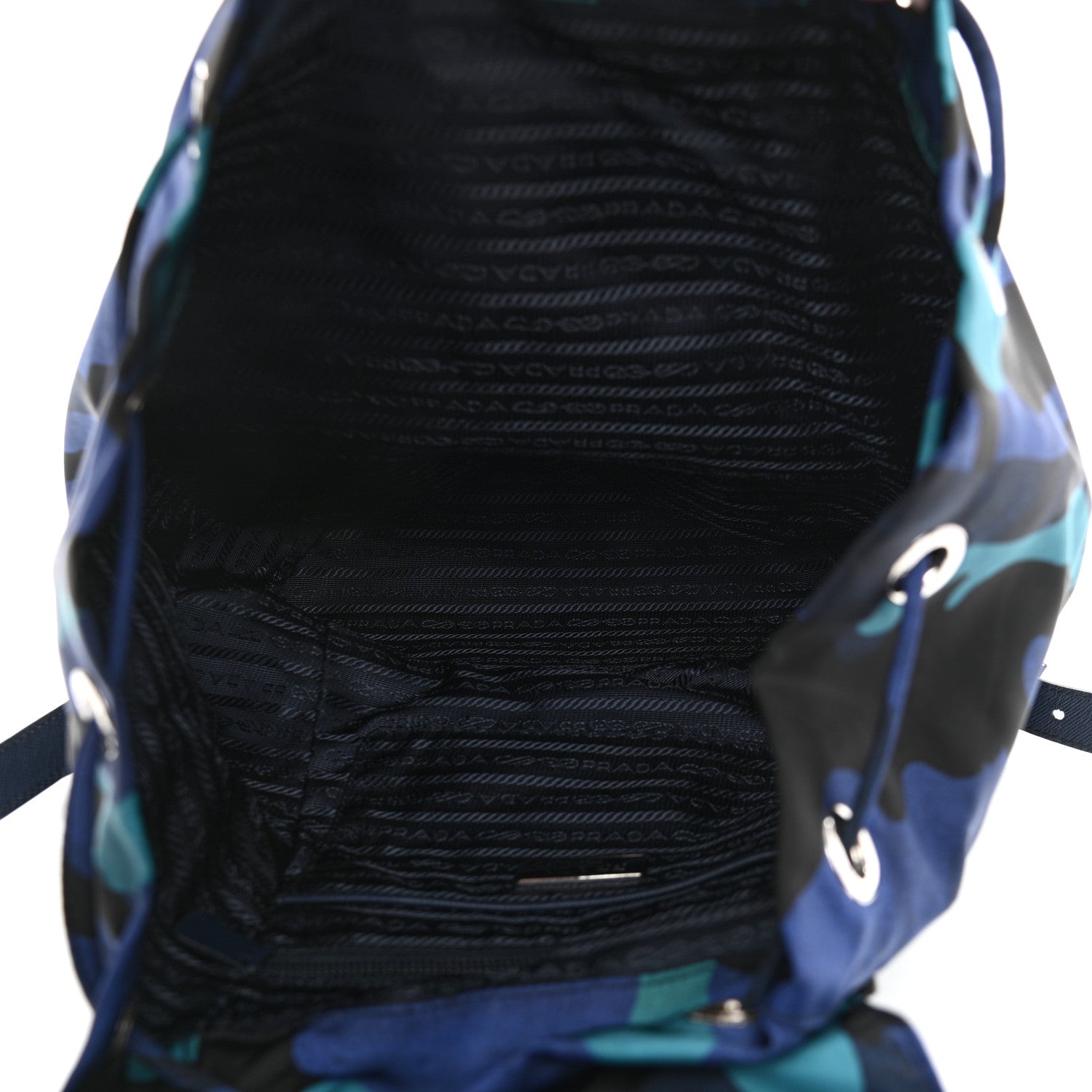 Prada Tessuto Nylon Camouflage Print Backpack Royal 5 of 13