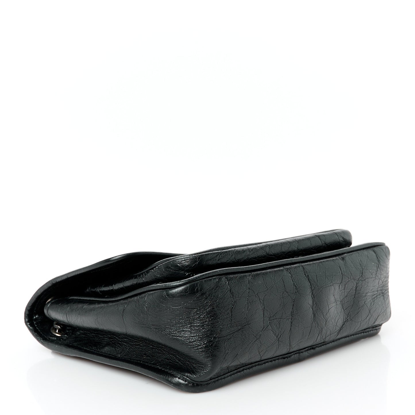 Crinkled Calfskin Matelasse Monogram Baby Niki Chain Satchel Black