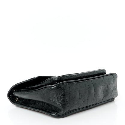 Saint Laurent Crinkled Calfskin Matelasse Monogram Baby Niki Chain Satchel Black 4 of 11