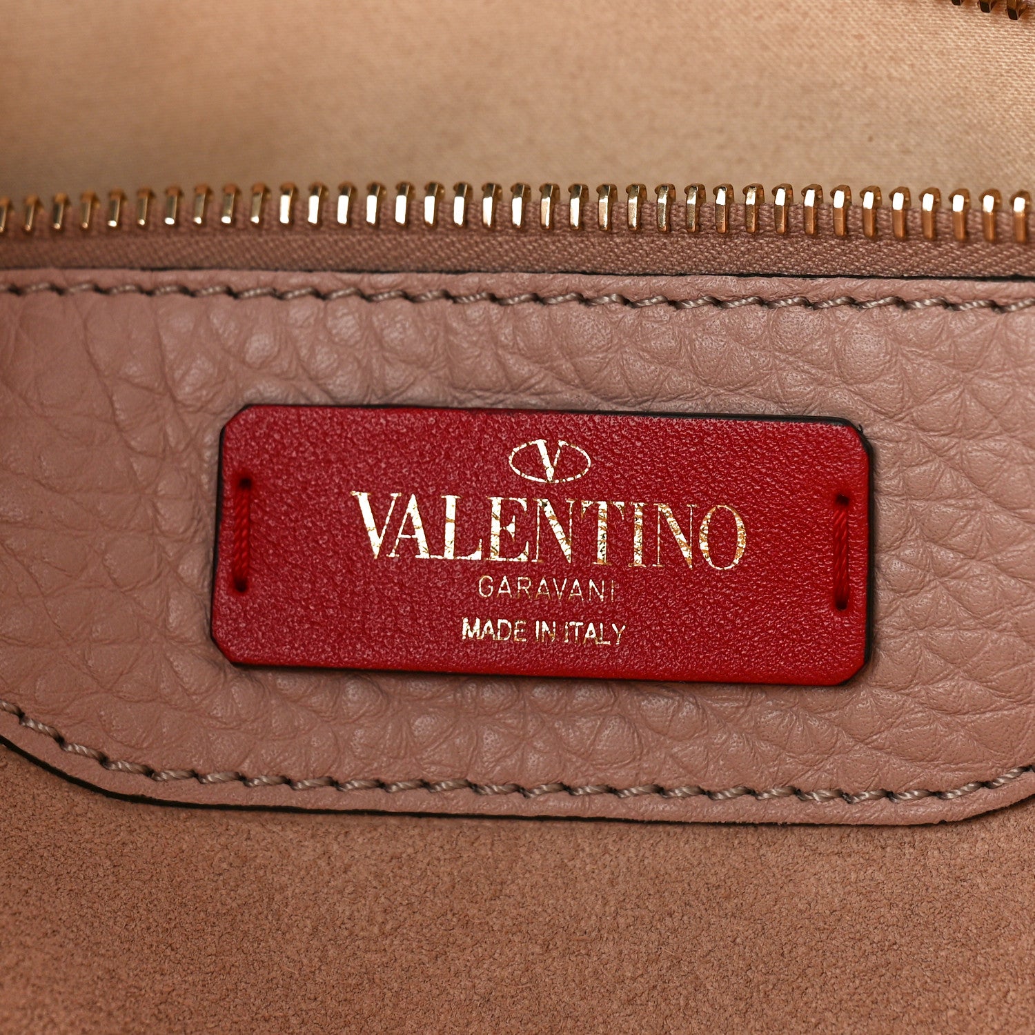Valentino Garavani Grained Calfskin Rockstud Shoulder Tote Poudre 7 of 9
