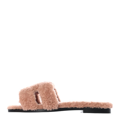 Hermes Woolskin Oran Sandals 35 Rose Aube 1 of 4