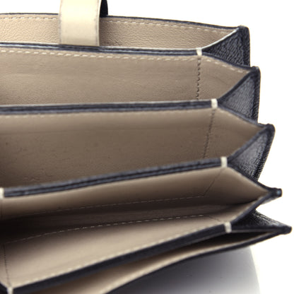 Celine Grained Shiny Calfskin Accordion Card Holder Black Chalk 5 of 6