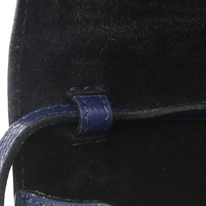 Burberry Derby Calfskin House Check Small Macken Crossbody Bag Ink Blue 12 of 12