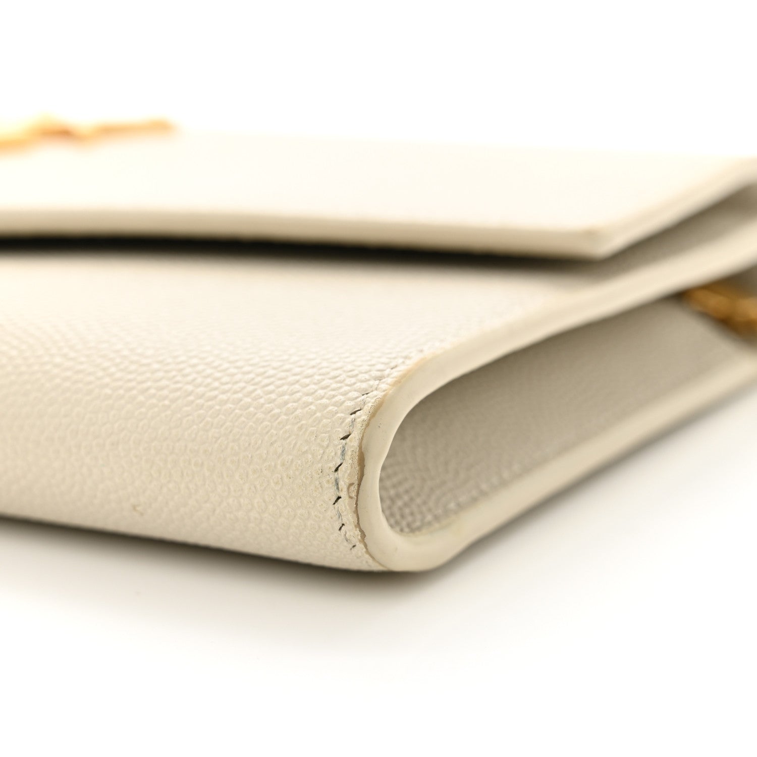 Saint Laurent Grain De Poudre Monogram Uptown Chain Wallet Crema Soft 11 of 16