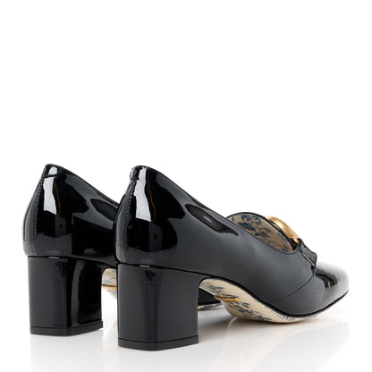 Gucci Vernice GG Victoire 55mm Loafer Pumps 38 Black 4 of 9