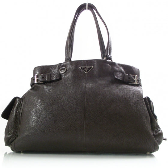 Prada Vitello Daino Tote Brown 1 of 11
