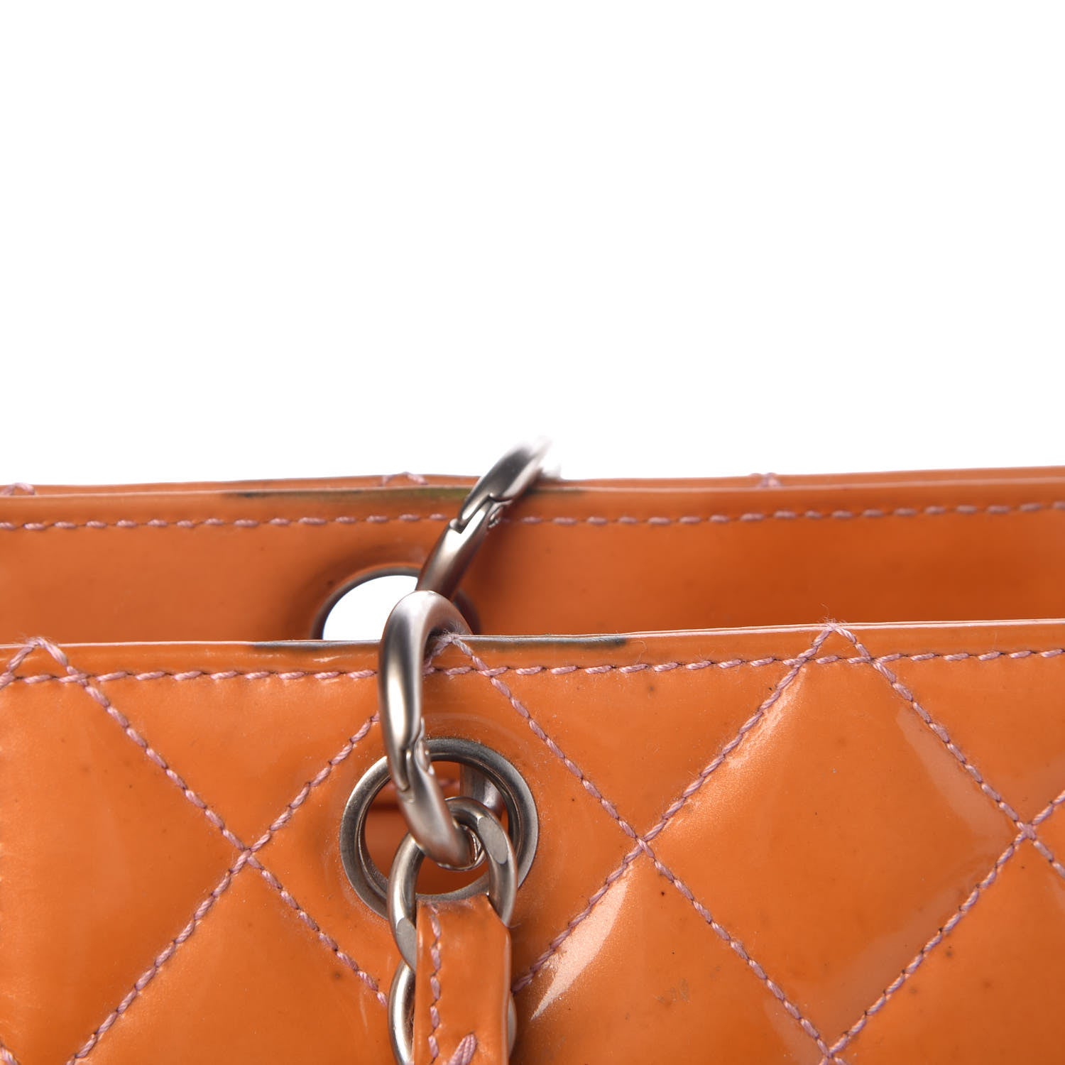 Chanel Patent Quilted Petit Timeless Tote PTT Orange 11 of 23