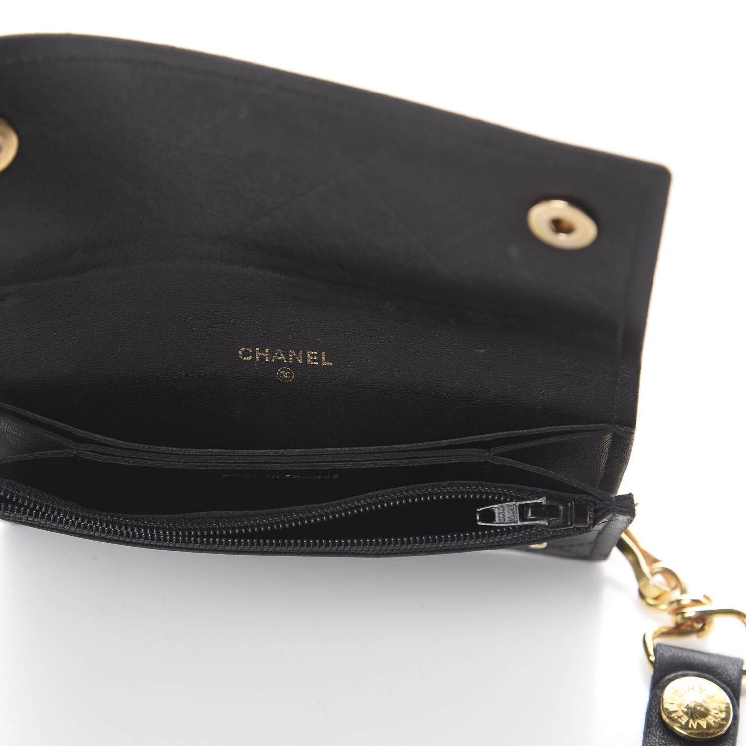 Chanel Lambskin Stitched Card Holder Black 4 of 7