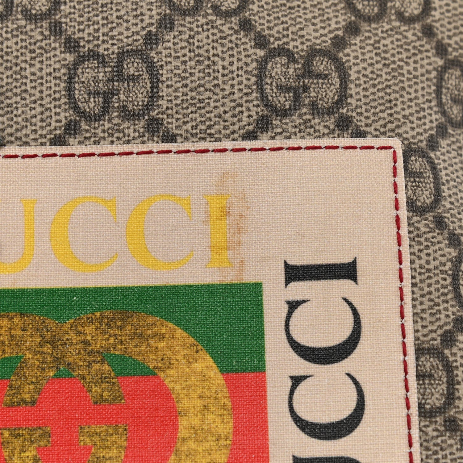 Gucci Soft GG Supreme Monogram Courrier Medium Crossbody Tote Beige New Acero 12 of 12