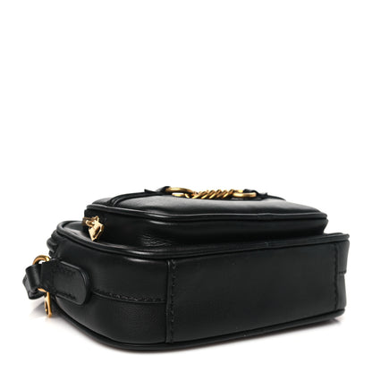 Burberry Smooth Calfskin 1983 Knight Check Link Camera Bag Black 4 of 10