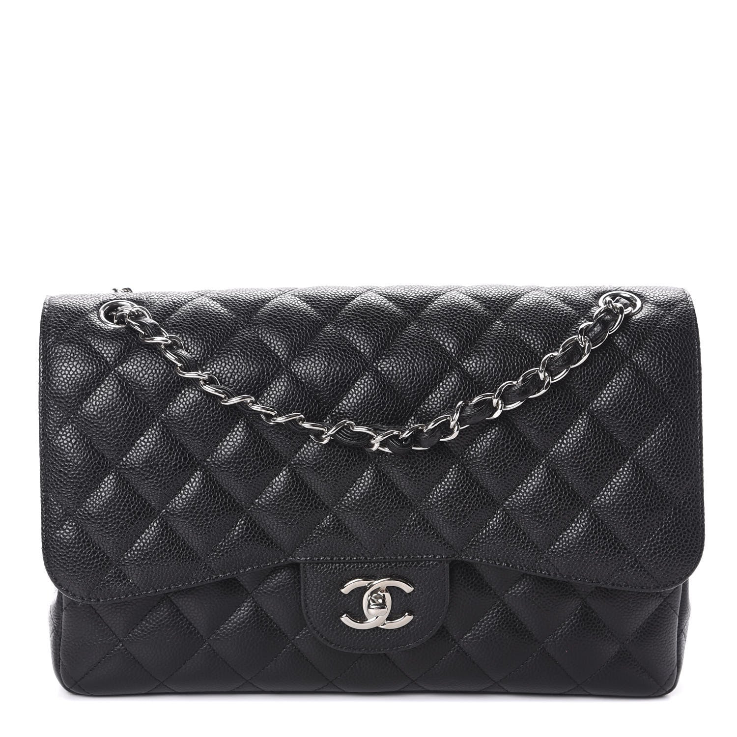 Chanel Caviar Quilted Jumbo Double Flap Black 1 of 10