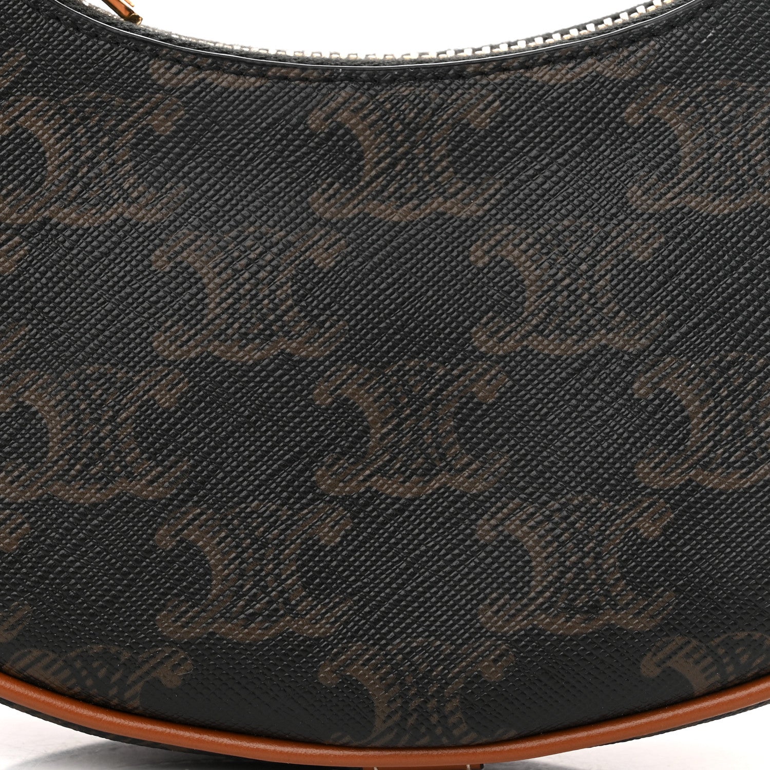 Celine Canvas Calfskin Mini Ava Triomphe Shoulder Bag Tan 8 of 11