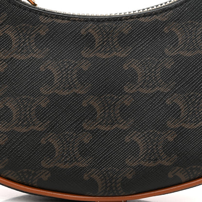 Celine Canvas Calfskin Mini Ava Triomphe Shoulder Bag Tan 8 of 11