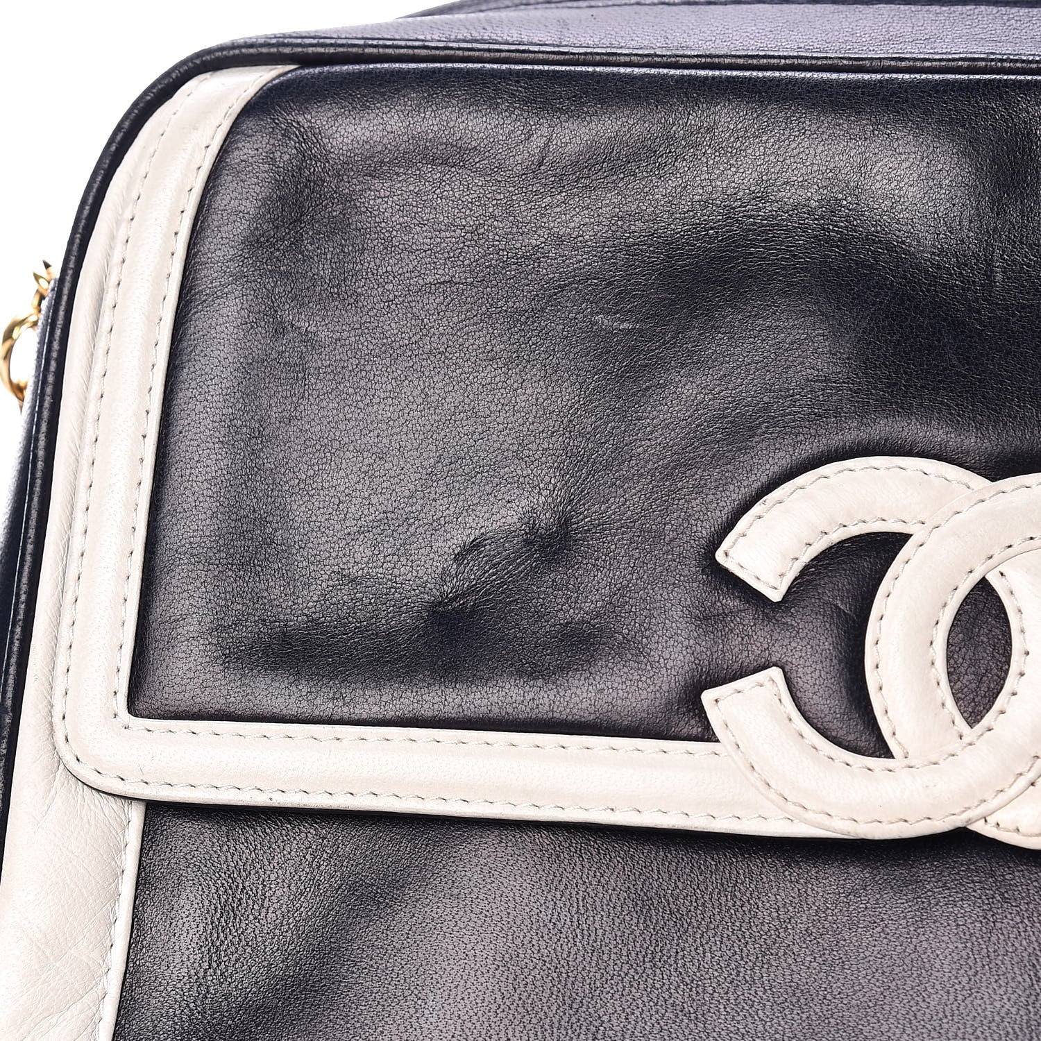 Chanel Lambskin Tassel Camera Case Navy White 16 of 18