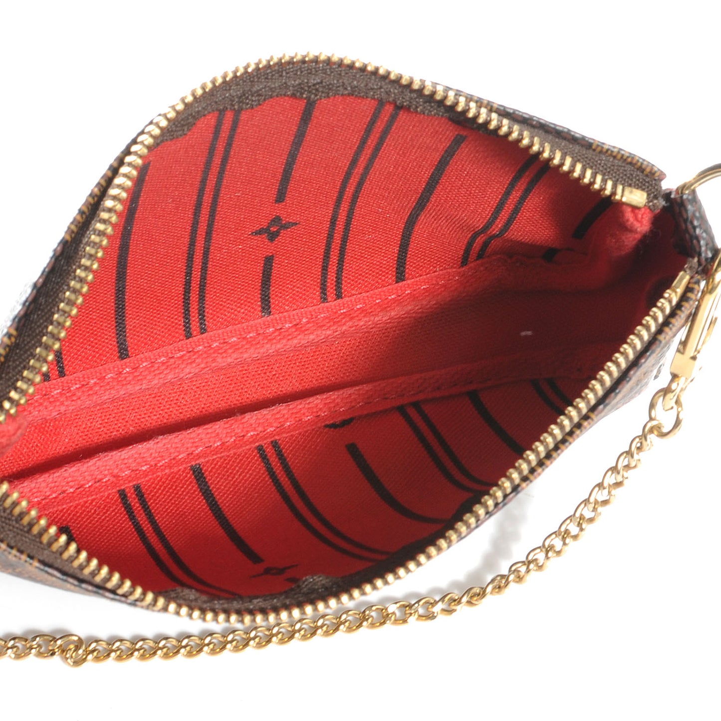 Damier Ebene Complice Trunks and Bags Mini Pochette Accessories Red