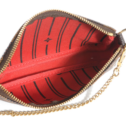 Louis Vuitton Damier Ebene Complice Trunks and Bags Mini Pochette Accessories Red 6 of 8