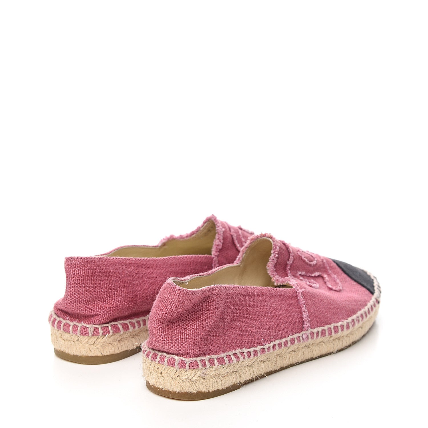 Chanel Linen CC Espadrilles 40 Pink Black 4 of 11