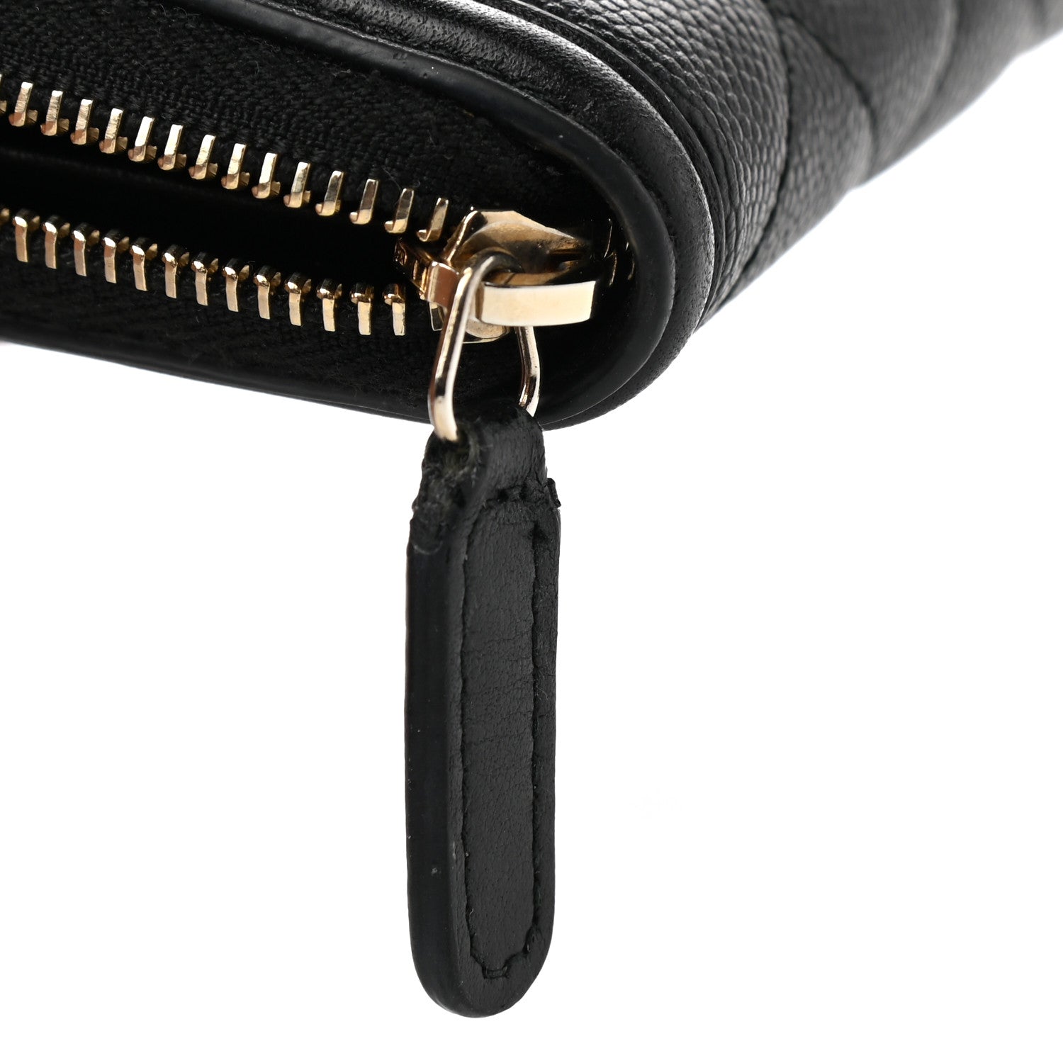 Chanel Caviar Quilted Medium Filigree Zip Around Wallet Black 9 of 11