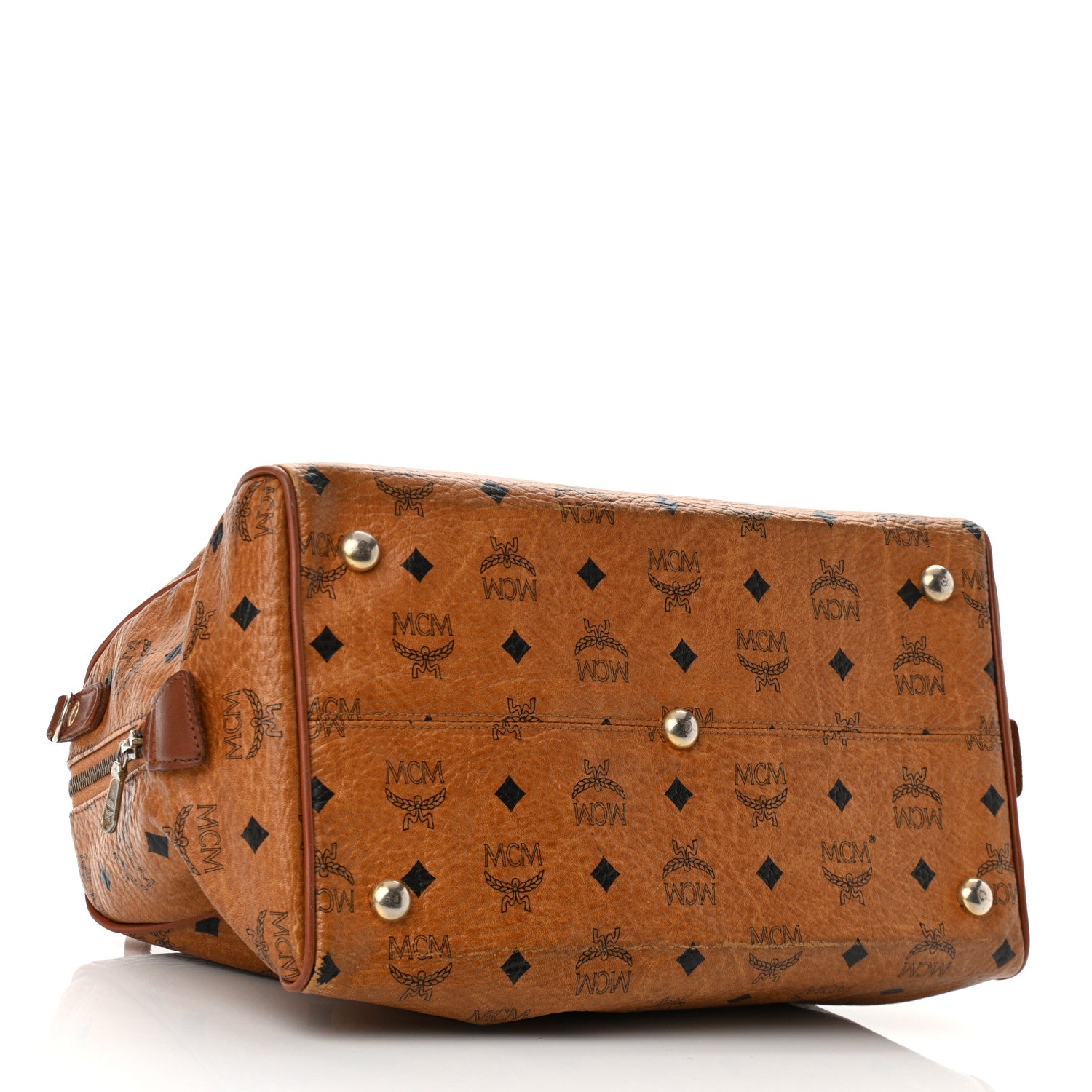 MCM Visetos Essential Boston Bag Cognac 4 of 12