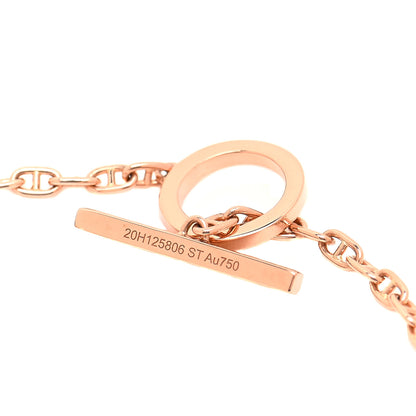 Hermes 18K Rose Gold Diamond Chaine d'Ancre Verso Bracelet ST 7 of 9