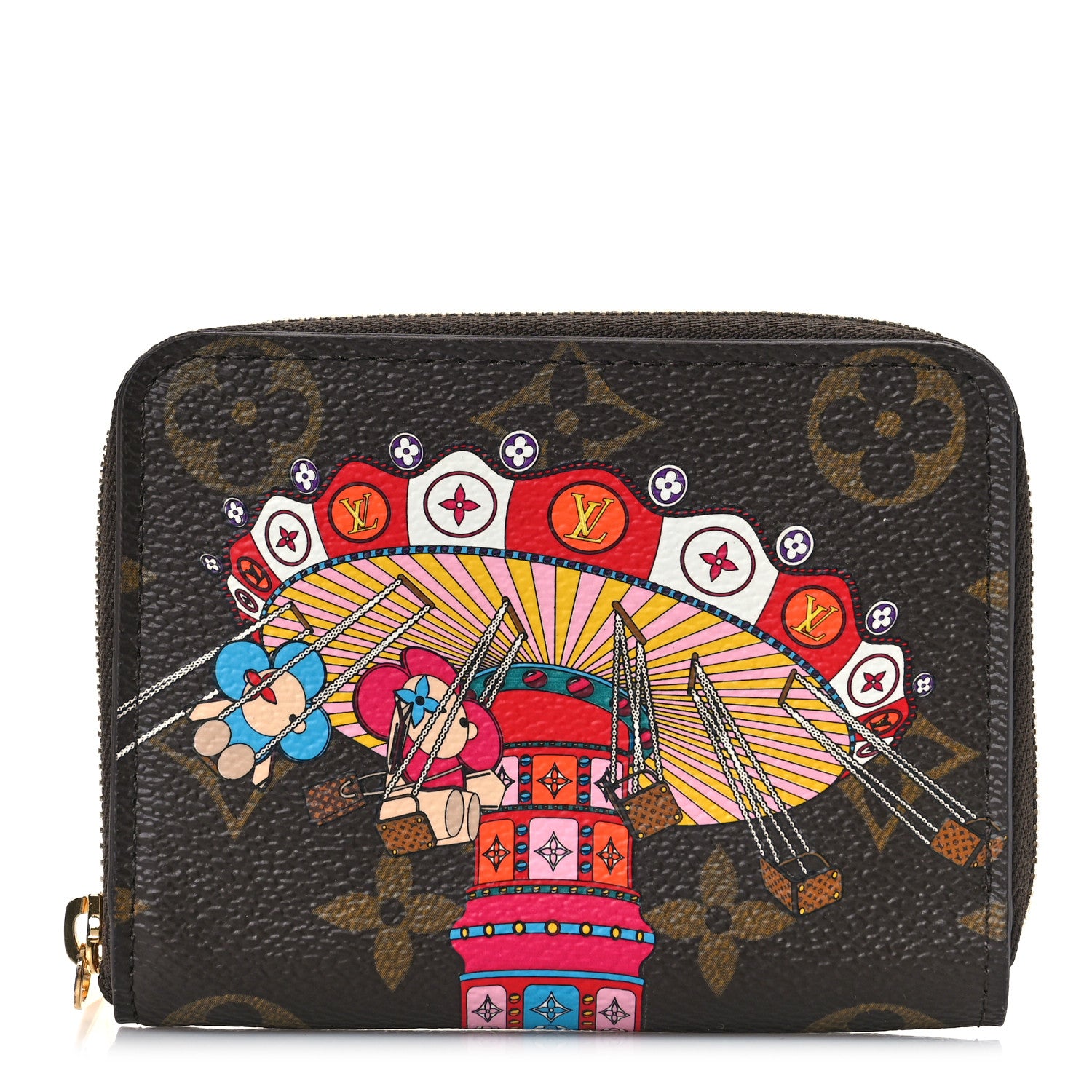 Louis Vuitton Monogram 2020 Christmas Animation Swing Ride Zippy Coin Purse Pink Poppy 1 of 9
