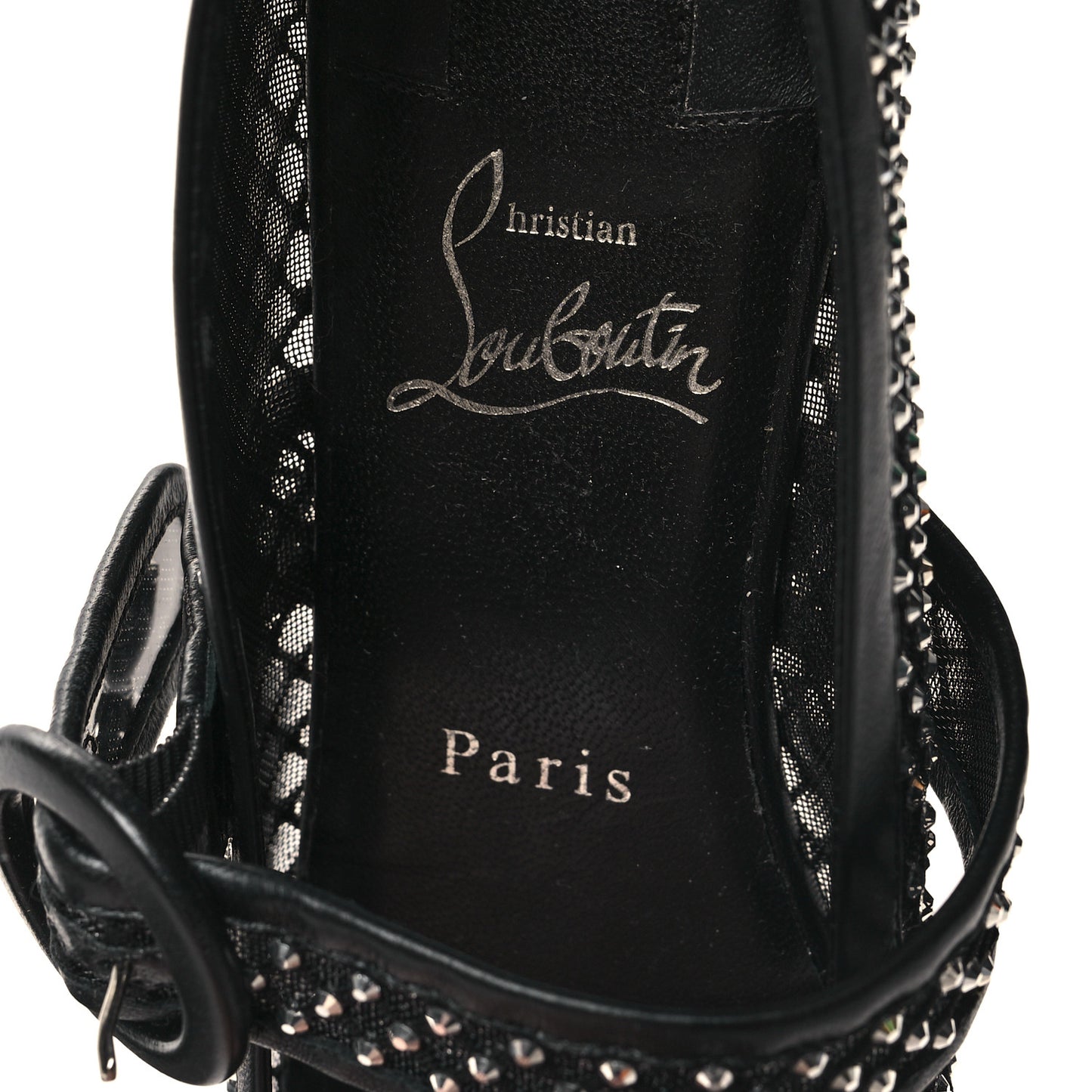 Crystal Mamastrapitina Strass Mesh Ballerina Flats 36.5 Black