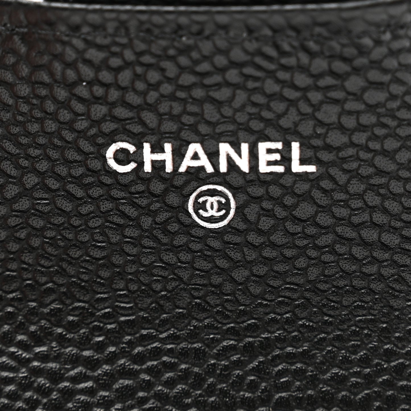 Caviar Quilted Flap Card Holder Wallet Black